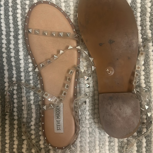 STEVE MADDEN CLEAR TRAVEL SANDAL SIZE 8 - Picture 5 of 8